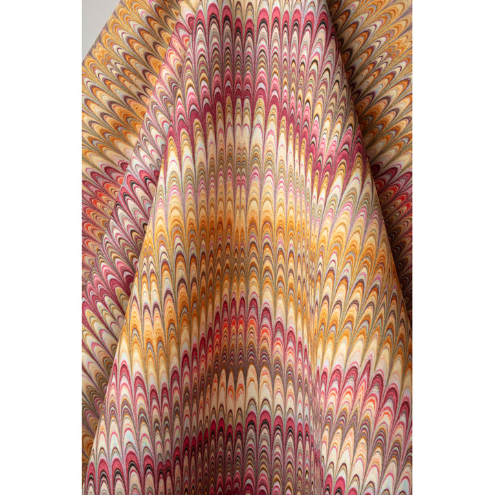 Dahlia Plumes Linen Fabric