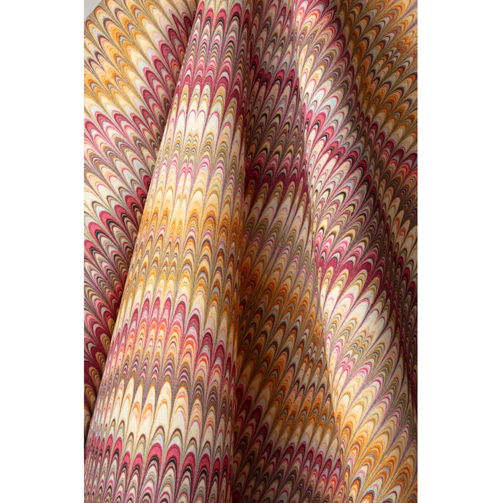 Dahlia Plumes Linen Fabric