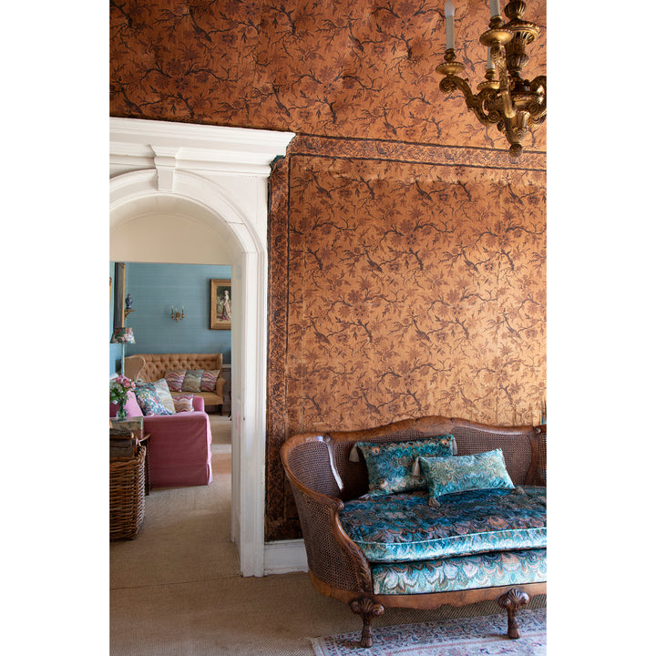 Duck-Egg Bouquet Velvet Fabric