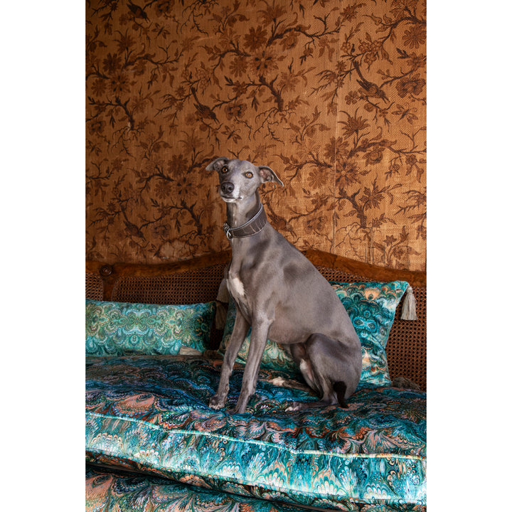 Duck-Egg Bouquet Velvet Fabric