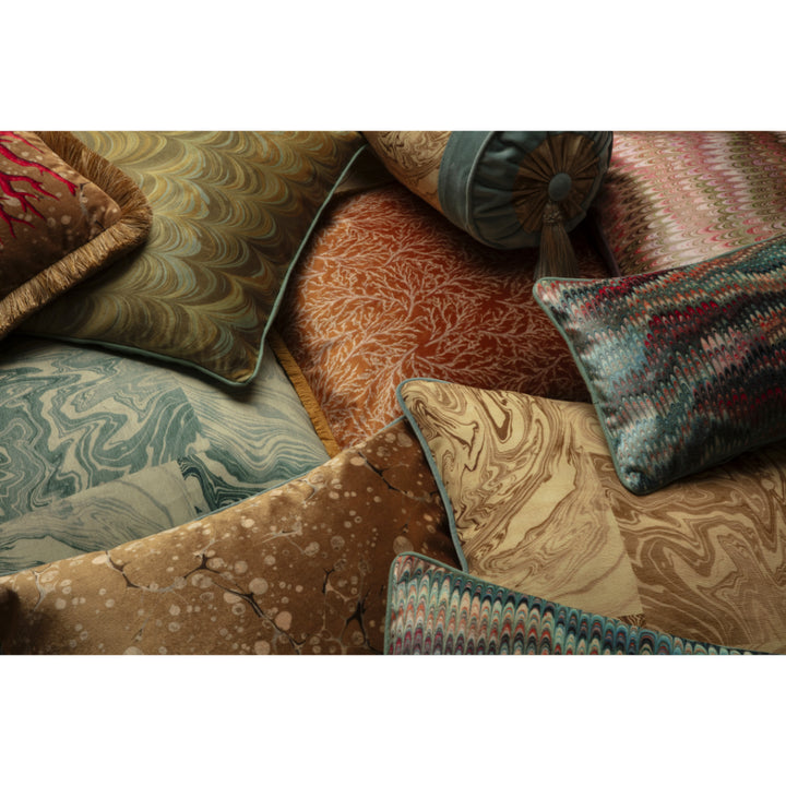 Gold Honesty Velvet Large Square Cushion