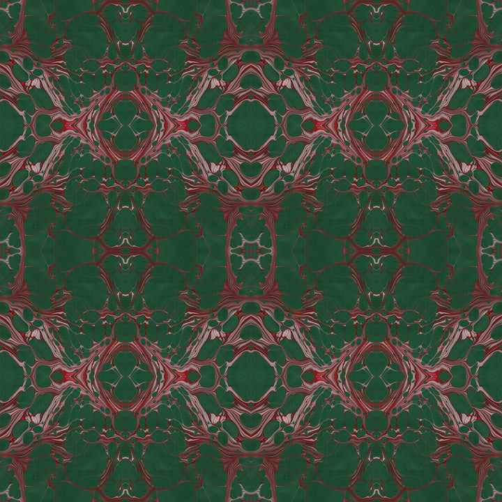 Forest Marbled Velvet Fabric