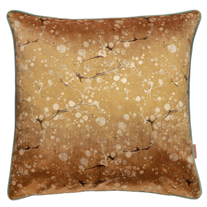 Gold Honesty Velvet Large Square Cushion