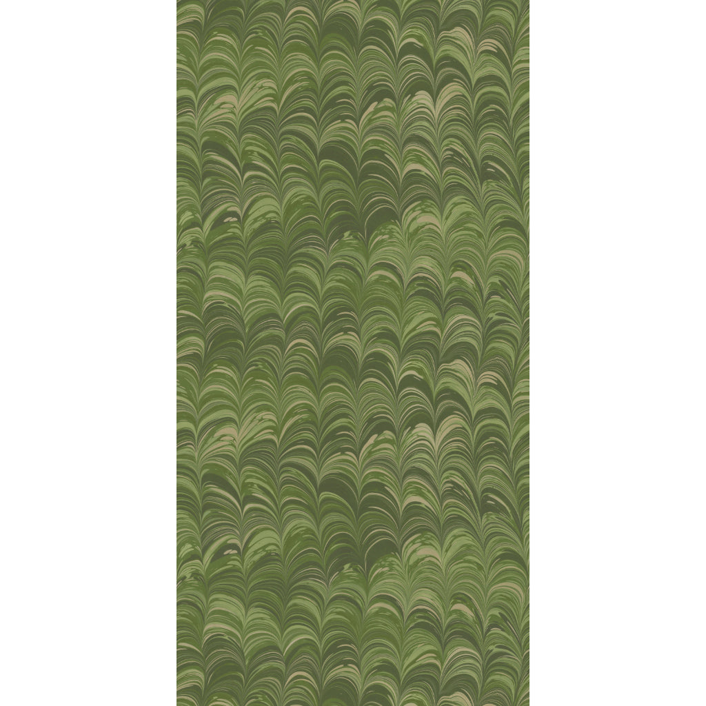 Green marbled wallpaper pattern on a white background