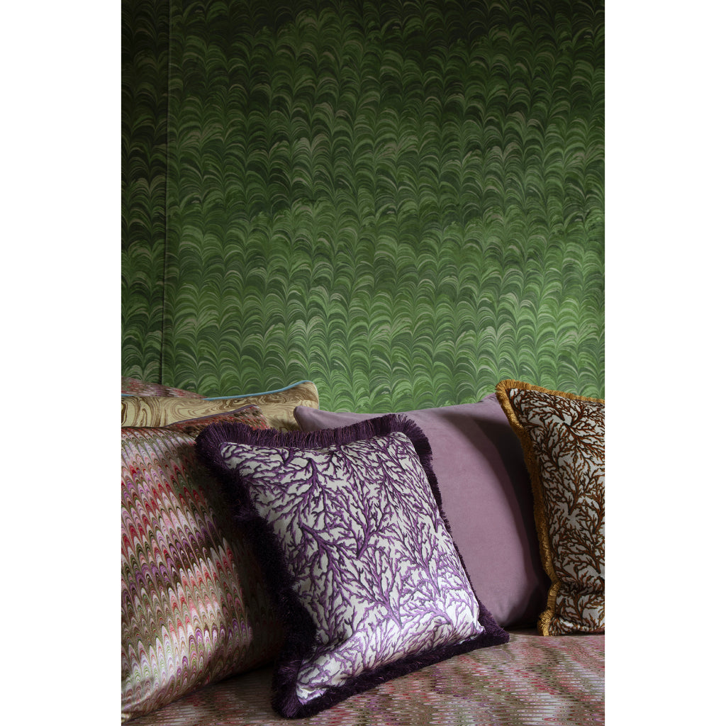 Grass Green Wide Comb Velvet Fabric