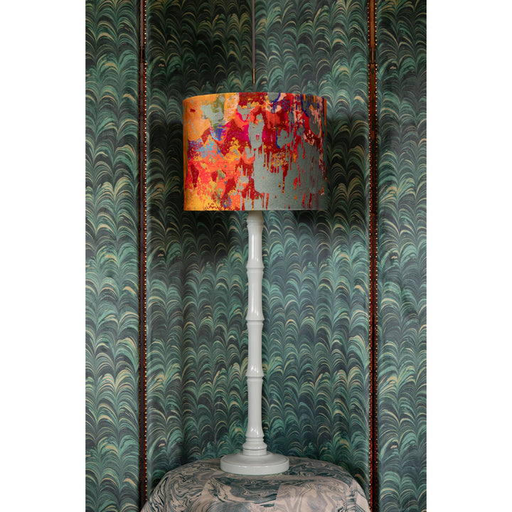 Grey Stucco Velvet Lampshade