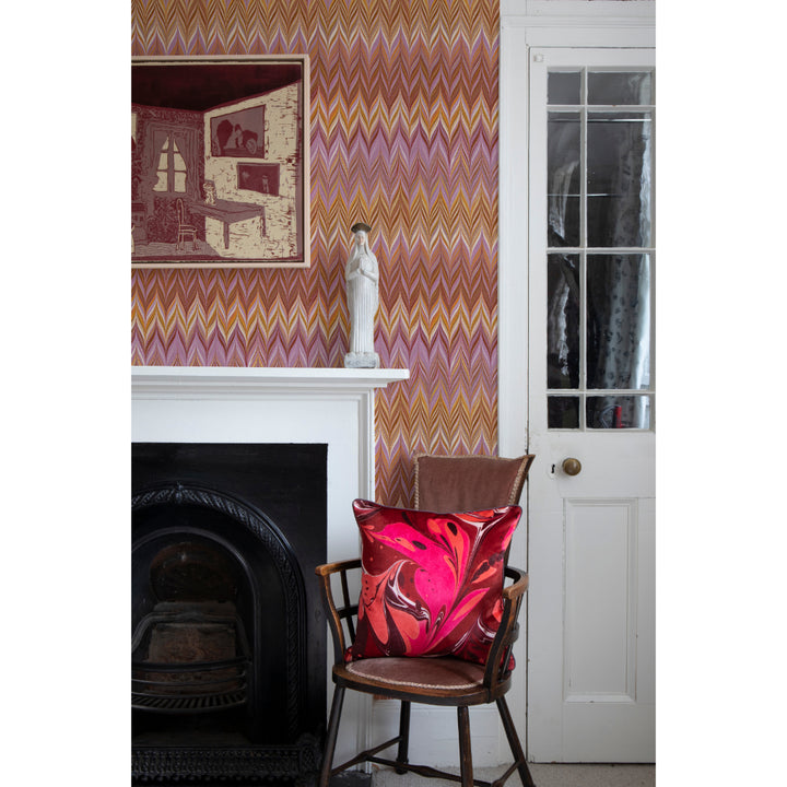 Honey Mustard Zig Zag Wallpaper