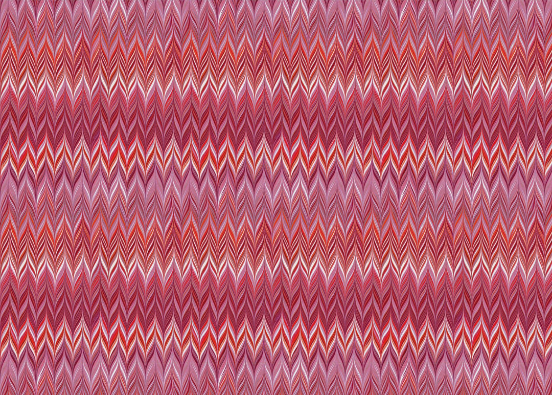 Indian Pink Zig Zag Linen Fabric