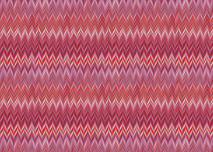 Indian Pink Zig Zag Linen Fabric