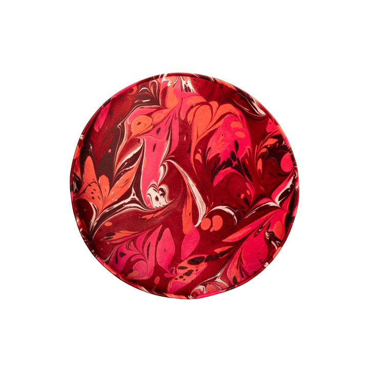 Indian Pink Placard Velvet Stool
