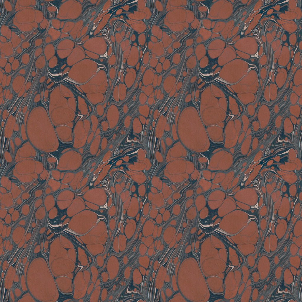 Ink Tobacco Organic Marbled Velvet Fabric