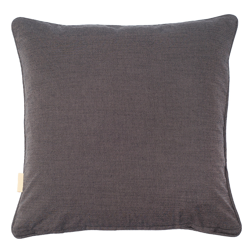 Graphite jet cotton cushion backing square