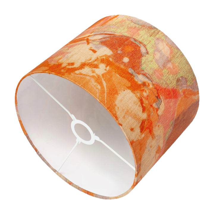 Coral Tapestry Linen Lampshade