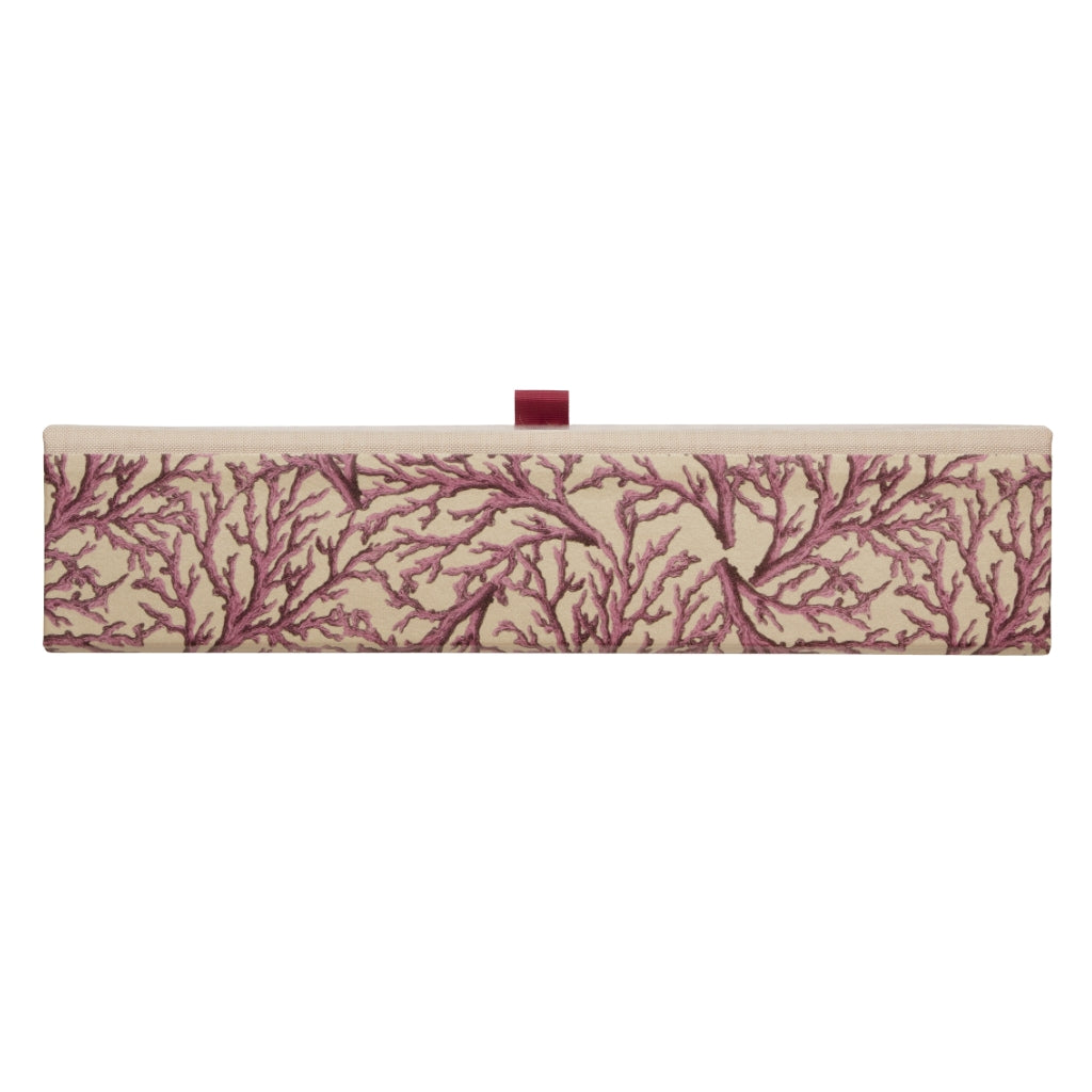 Lavender and cream storage box file in coral pattern