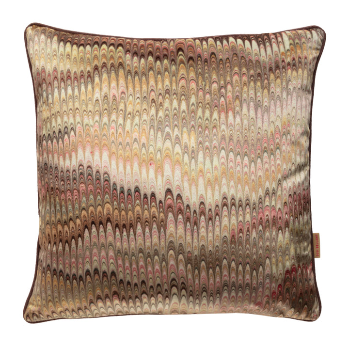 Maize Plumes Velvet Square Cushion