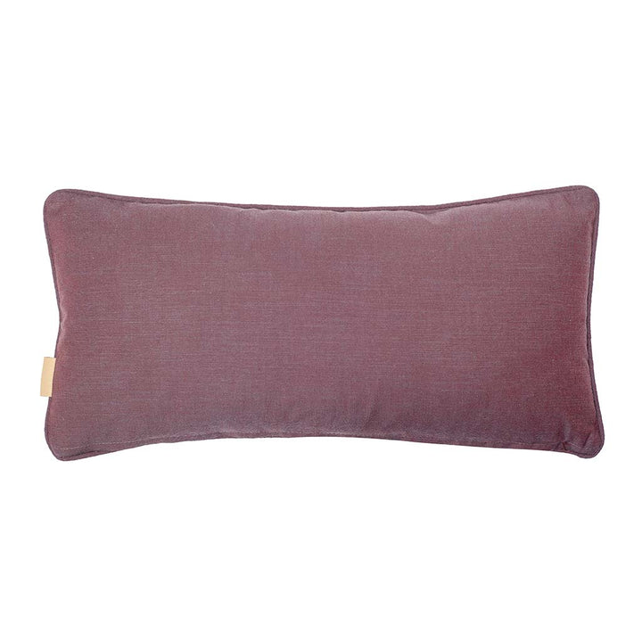 Brick Aqua Placard Velvet Medium Oblong Cushion
