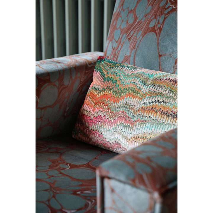 Multi Plumes Velvet Medium Oblong Cushion