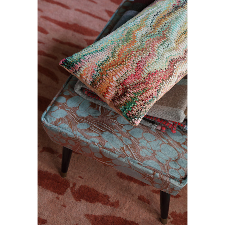 Multi Plumes Velvet Medium Oblong Cushion