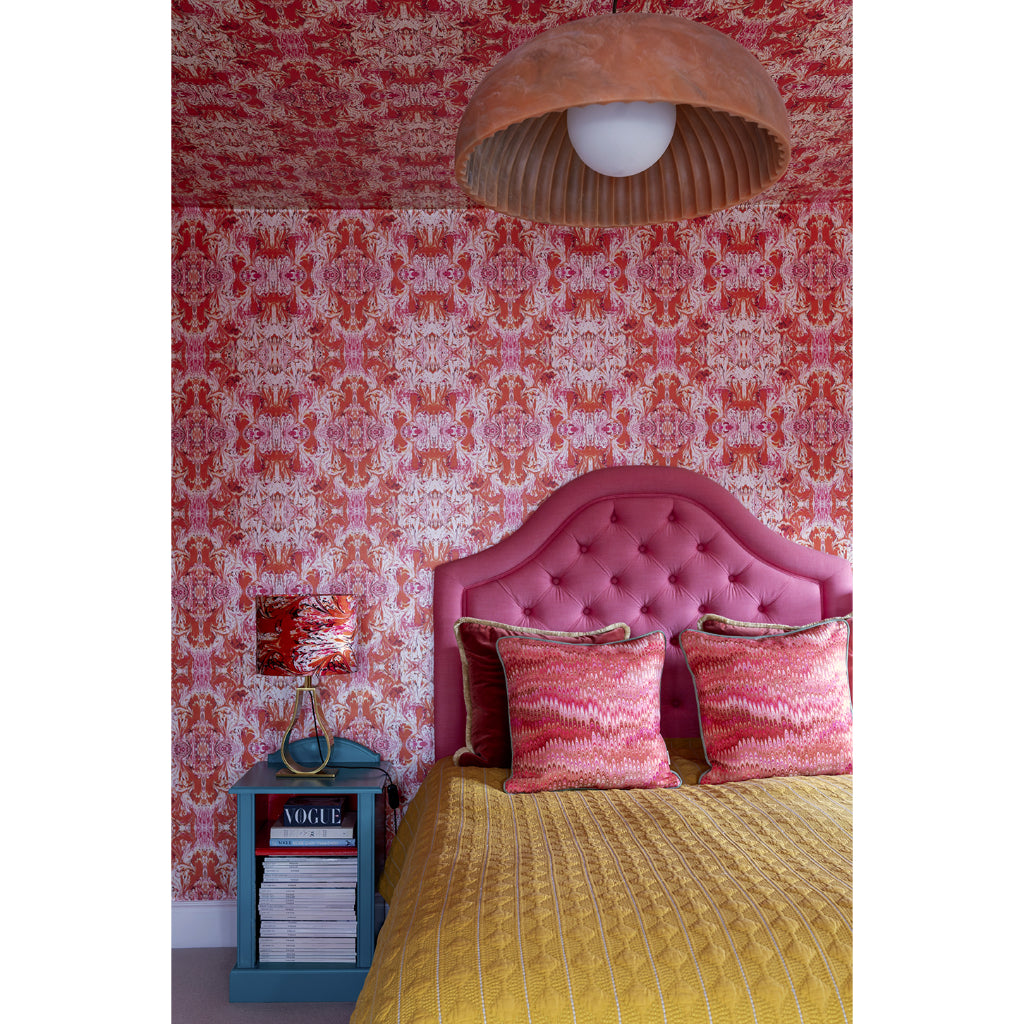 Orange Feathered Wallpaper