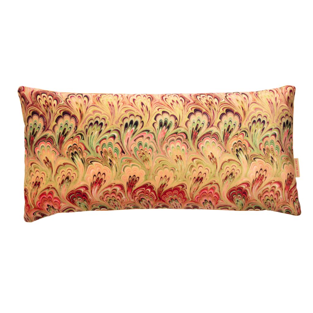 Pastel Bouquet Velvet Medium Oblong Cushion *Sample*