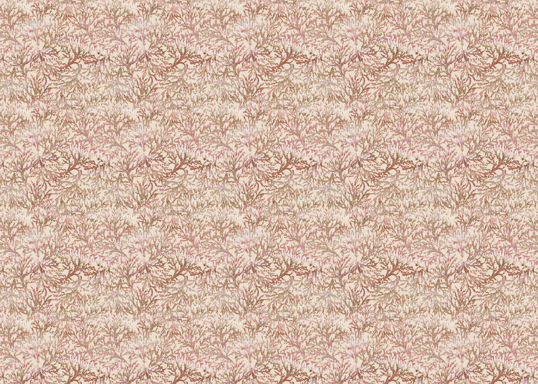 Pastel Marbled Coral Linen Fabric