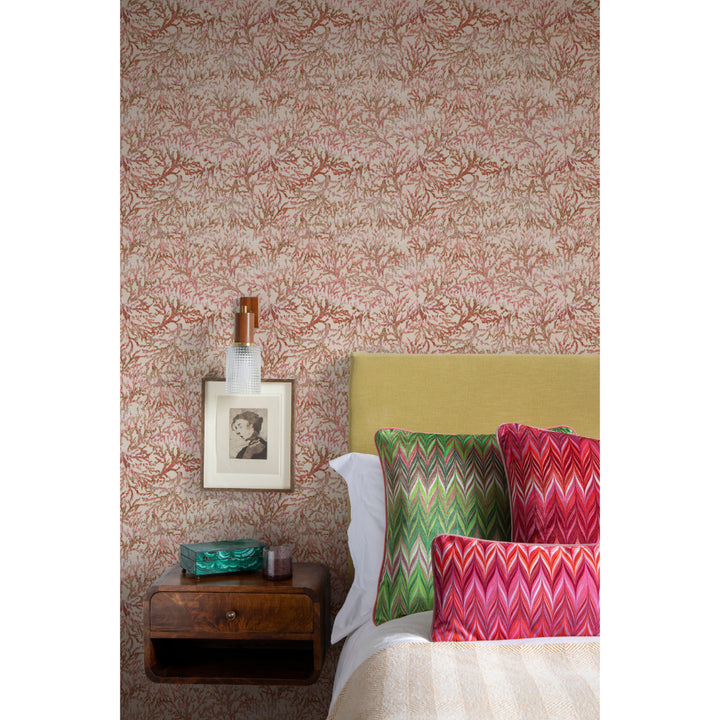 Pastel Marbled Coral Wallpaper
