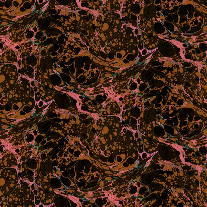 Pink Jet Marbled Velvet Fabric