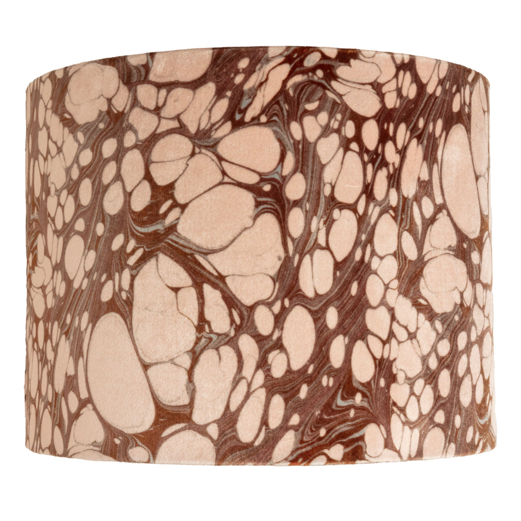 Oak Mini Marbled Velvet Lampshade