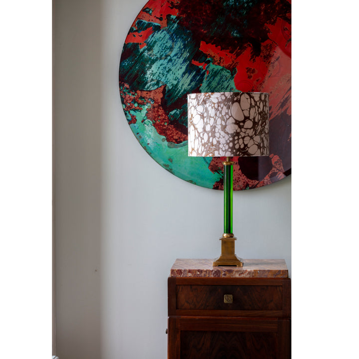 Oak Mini Marbled Velvet Lampshade