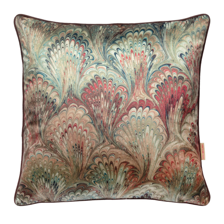 Sand Bouquet Velvet Square Cushion