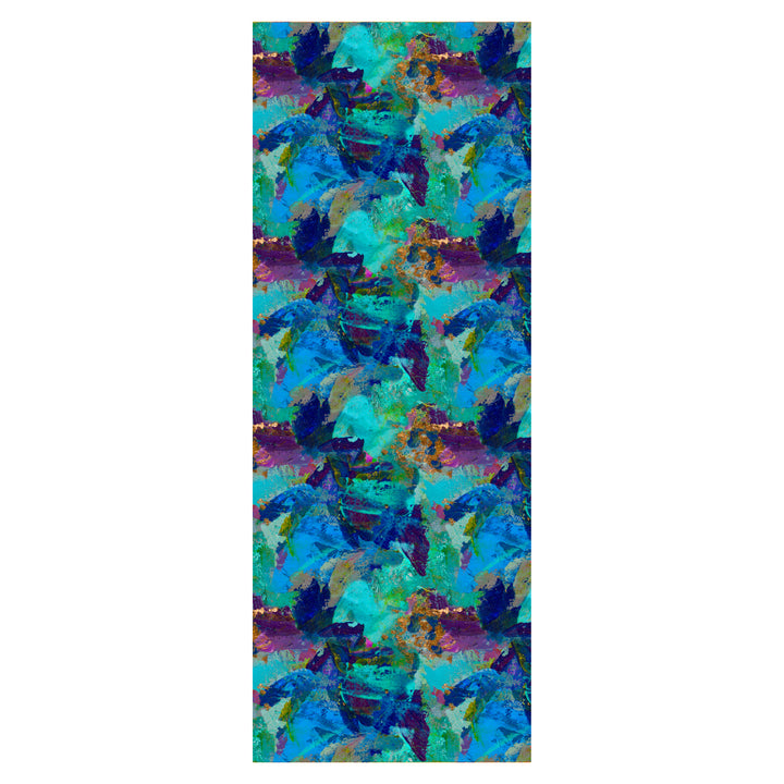 Azure Abstracts Silk Satin Scarf