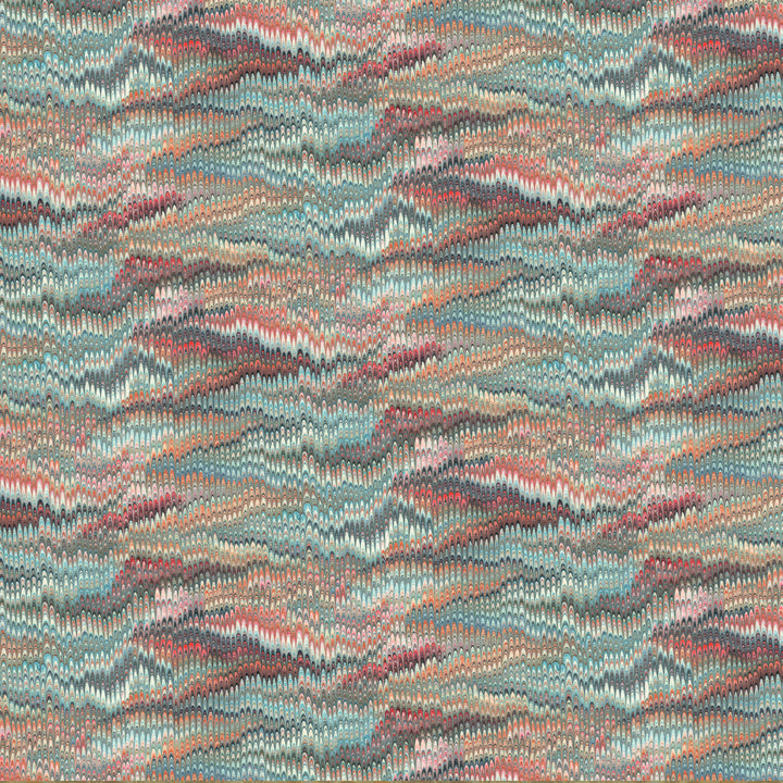 Multicoloured marbled pattern fabric