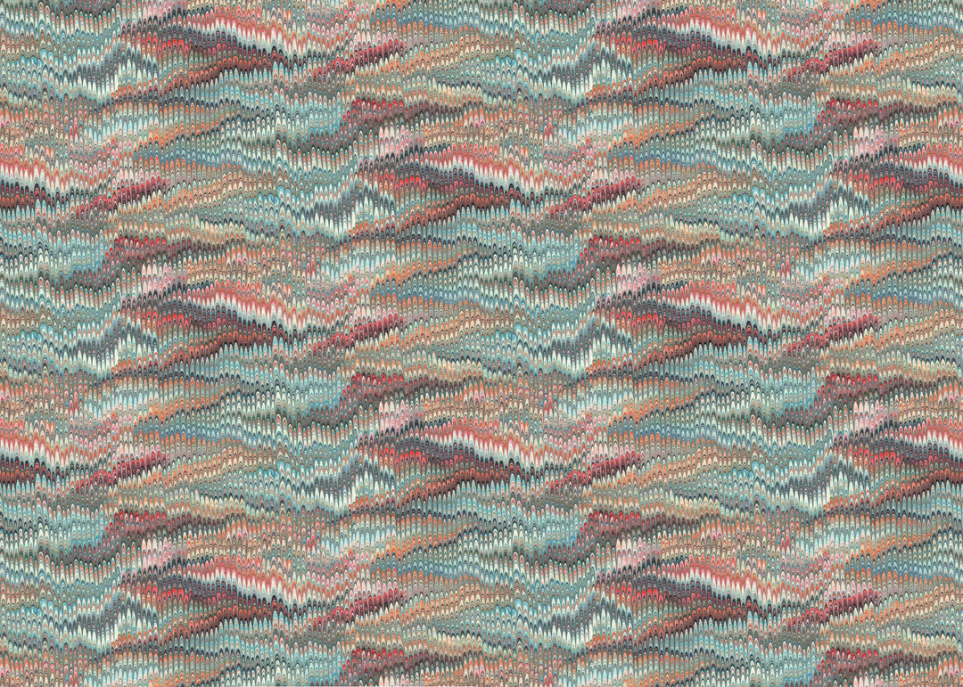 Sky Plumes Linen Fabric