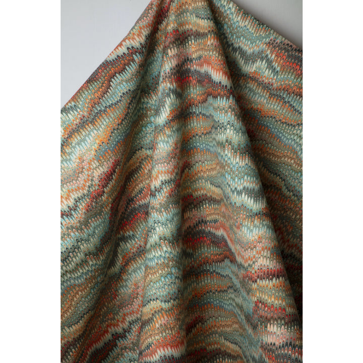 Sky Plumes Linen Fabric