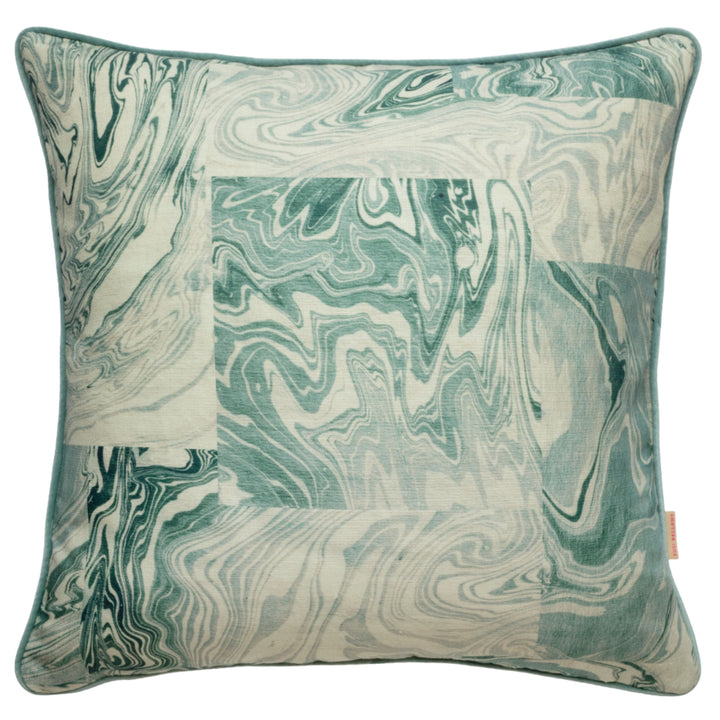 Slate Block Swirl Large Linen Square Cushion