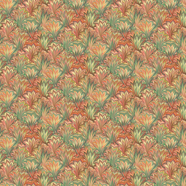 Sunset Palm Linen Fabric