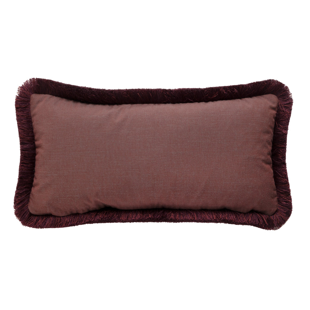 Ruched Orchid Comb Velvet Medium Oblong Cushion