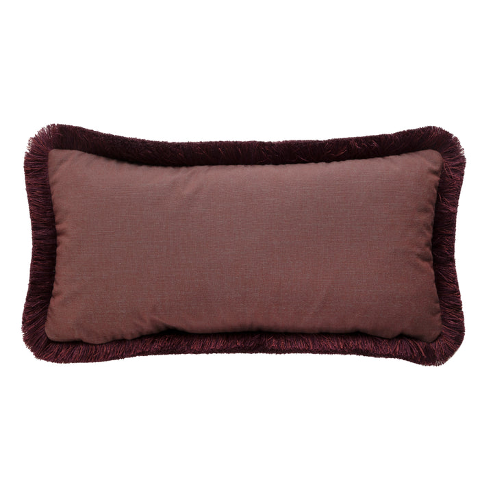 Ruched Orchid Comb Velvet Medium Oblong Cushion