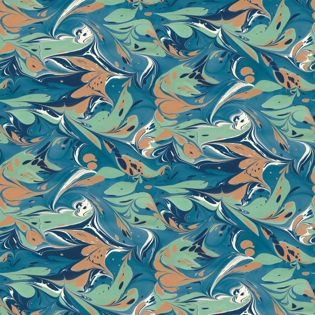 Teal Clay Placard Velvet Fabric