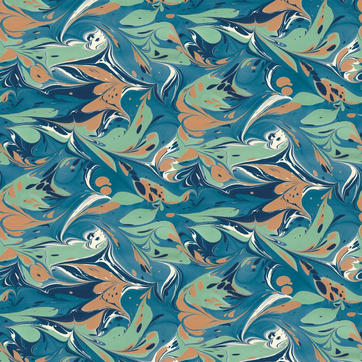 Teal Clay Placard Velvet Fabric