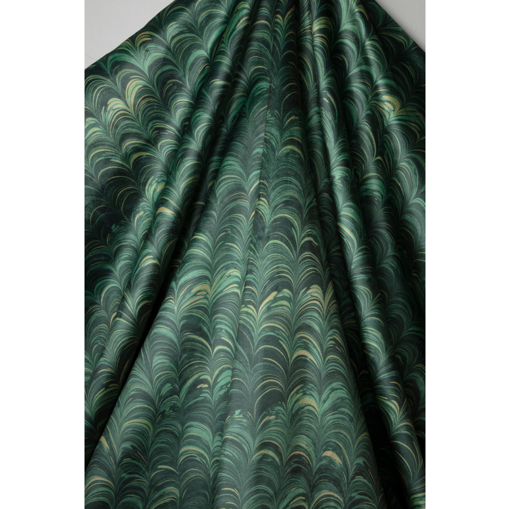 Teal Wide Comb Velvet Fabric