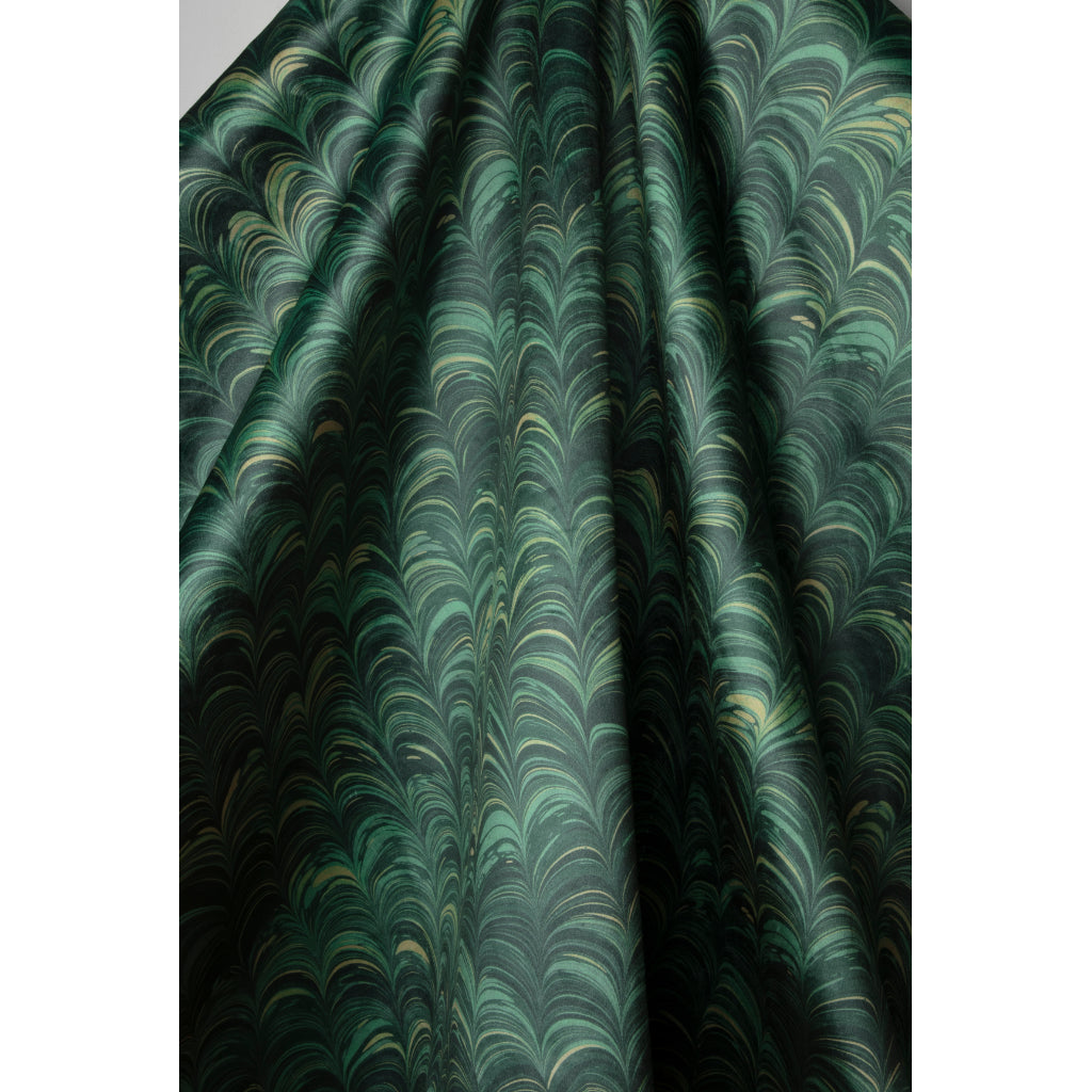 Teal Wide Comb Velvet Fabric