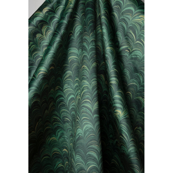 Teal Wide Comb Velvet Fabric