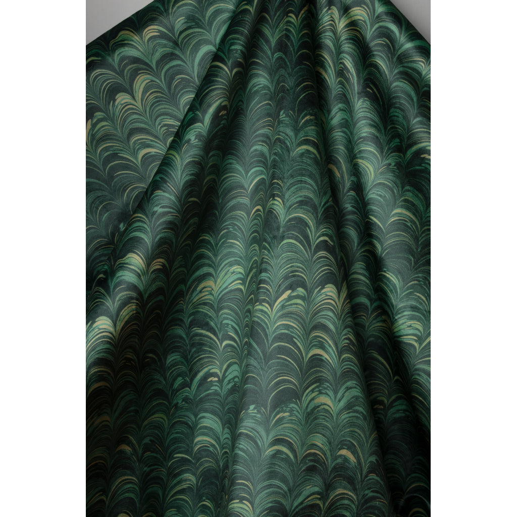 Teal Wide Comb Velvet Fabric
