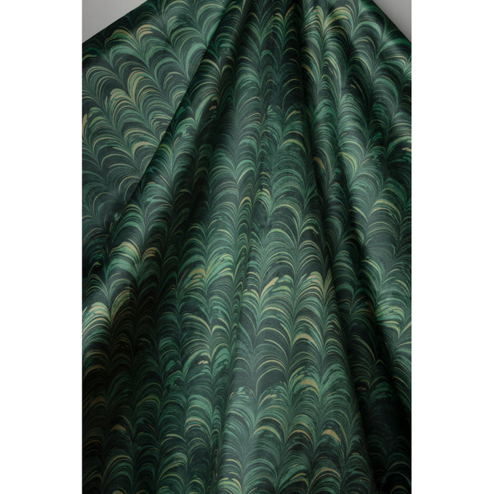 Teal Wide Comb Velvet Fabric