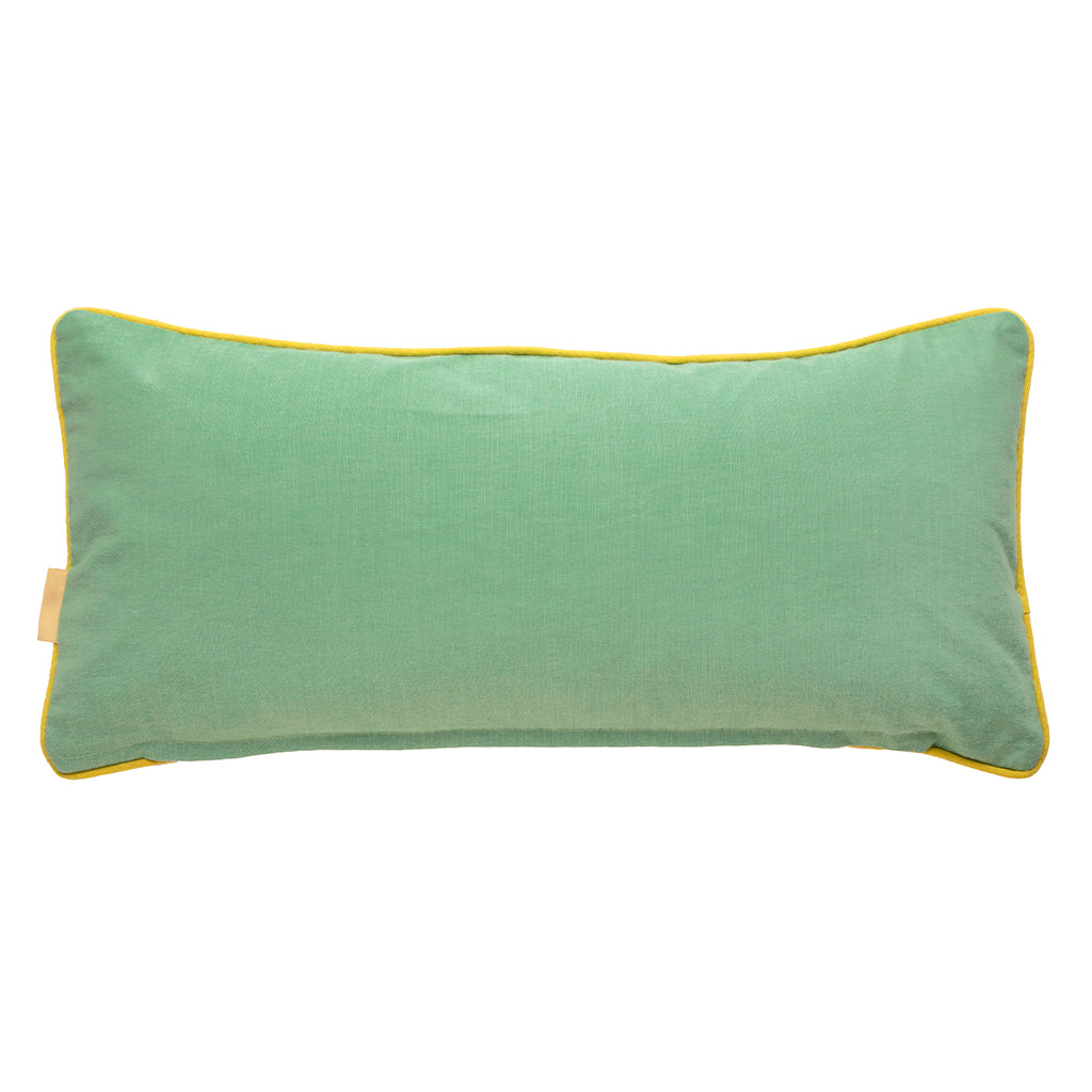 Grey Stucco Velvet Medium Oblong Cushion