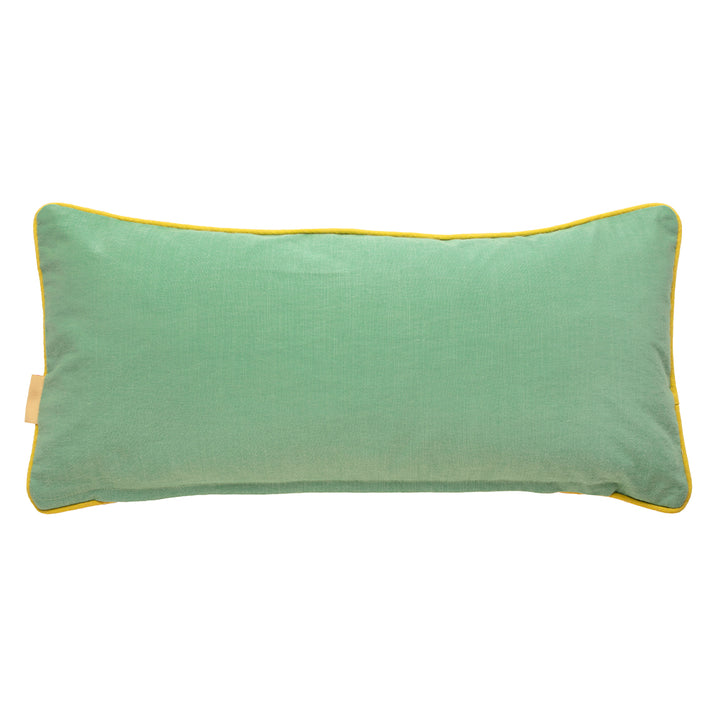 Grey Stucco Velvet Medium Oblong Cushion