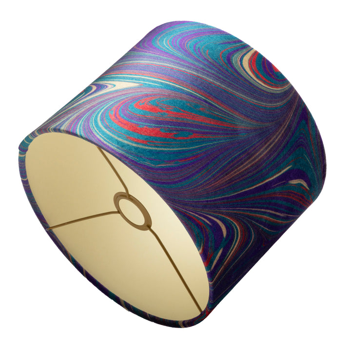 Blue Cosmos Velvet Lampshade (only 1 available)