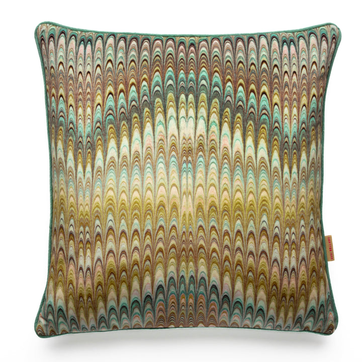 Wheat Plumes Velvet Square Cushion
