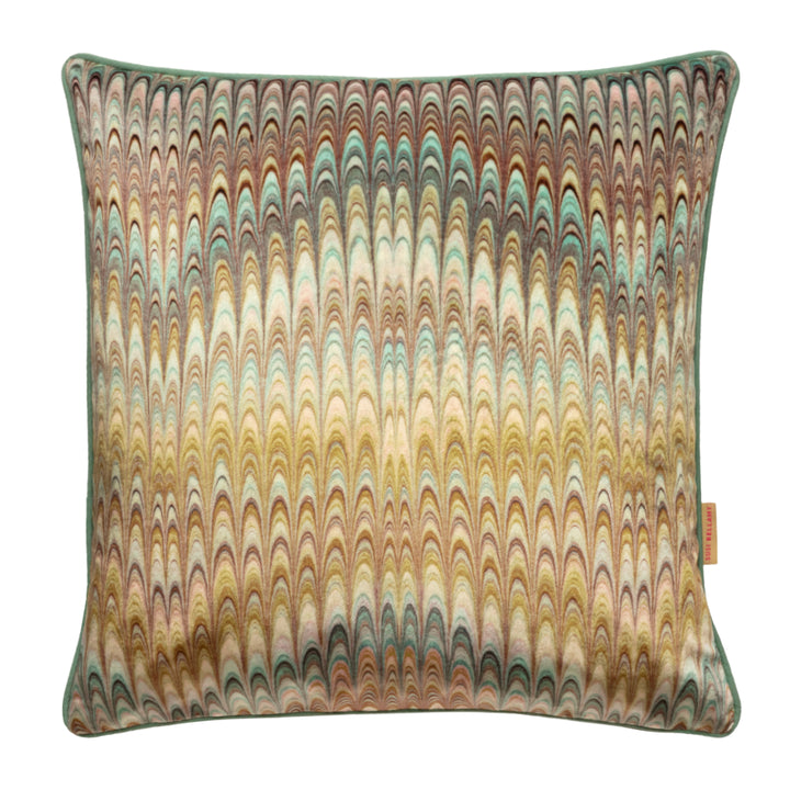 Wheat Plumes Velvet Square Cushion